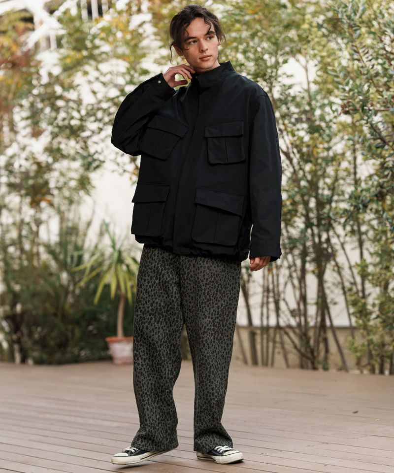 CAMBIO(カンビオ)】Leopard Wide Straight Sweat Pants