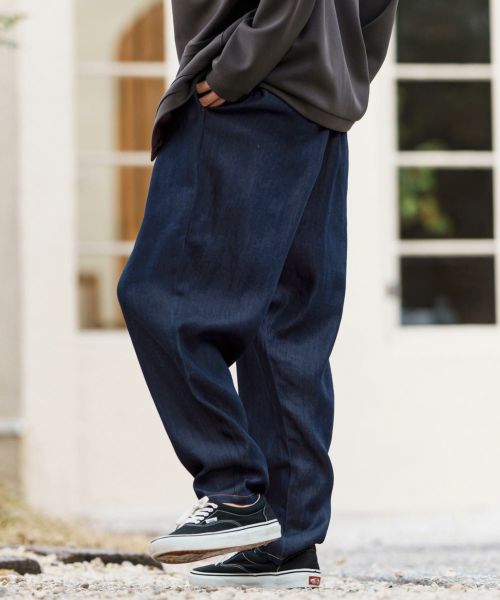 【CAMBIO(カンビオ)】Silky Stripe Denim Balloon Pants バルーンパンツ(CAM25SS-021)