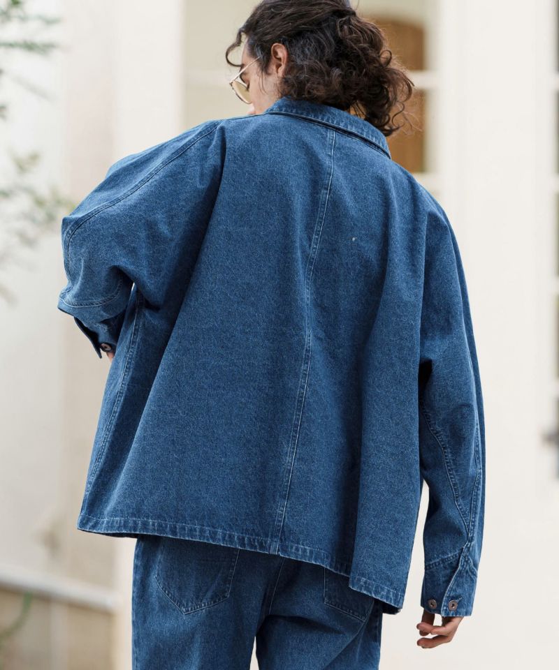 CAMBIO(カンビオ)】ラグランスリーブデニムカバーオール(CMB-R0149