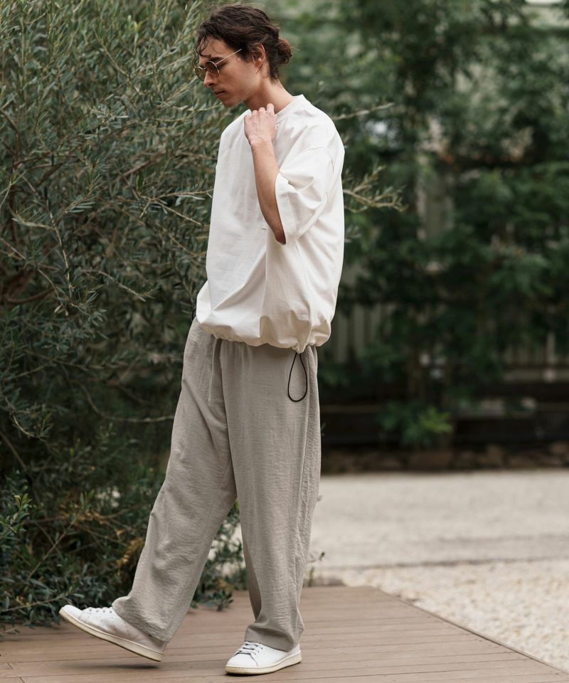 CAMBIO(カンビオ)】Peach Skin Wide Straight Pants ワイド