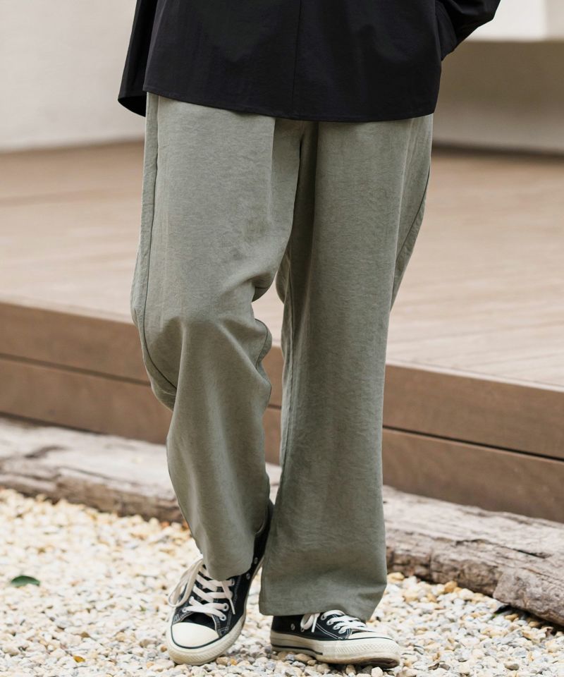 CAMBIO(カンビオ)】Peach Skin Wide Straight Pants ワイド