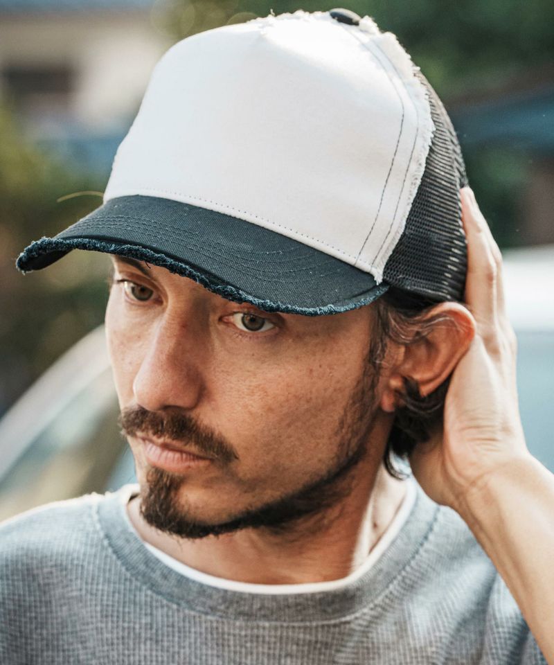 CAMBIO(カンビオ)】Cotton Damage Mesh Cap メッシュキャップ(OP-251