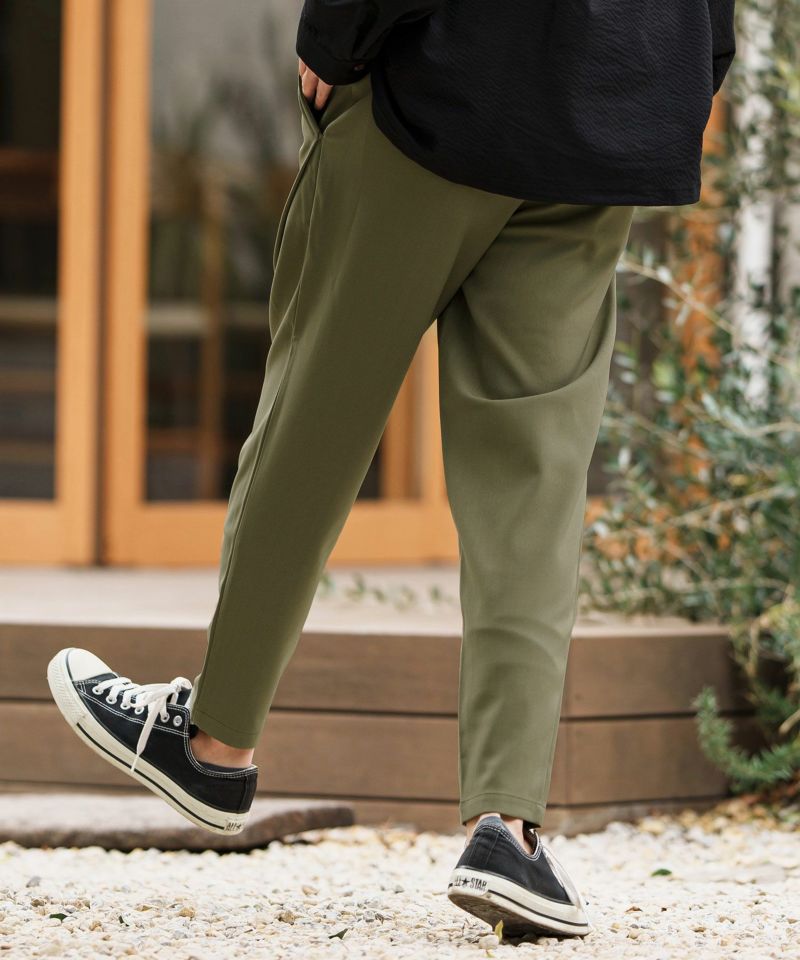 大特価 CAMBIO(カンビオ)】ストレッチサルエルテーパードパンツ パンツ