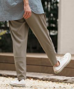 CAMBIO(カンビオ)】ストレッチサルエルテーパードパンツ