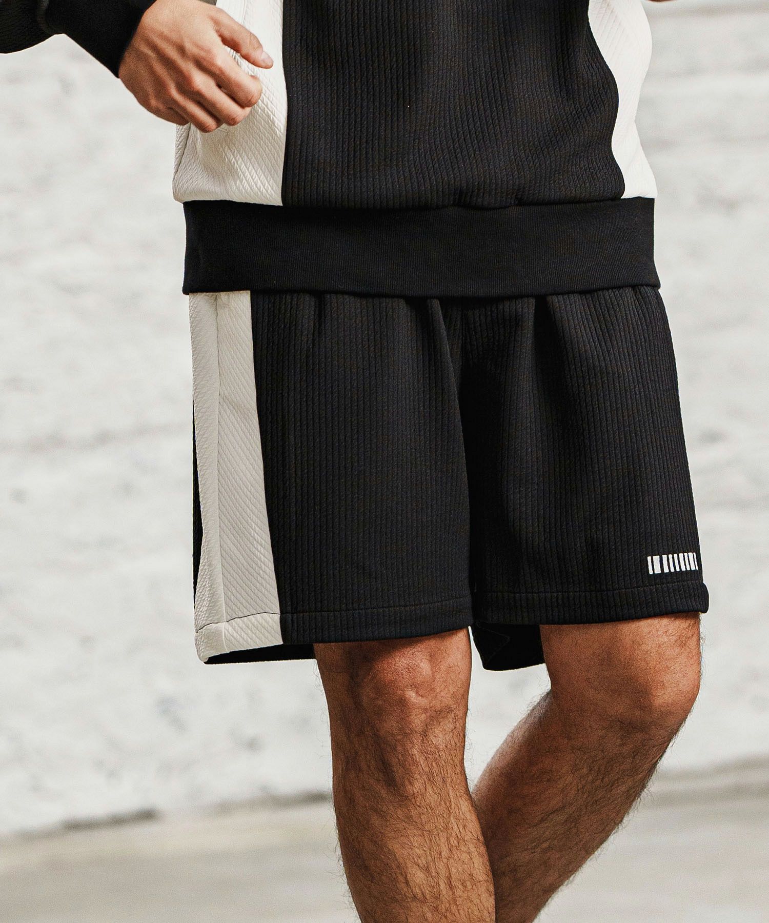 white x black