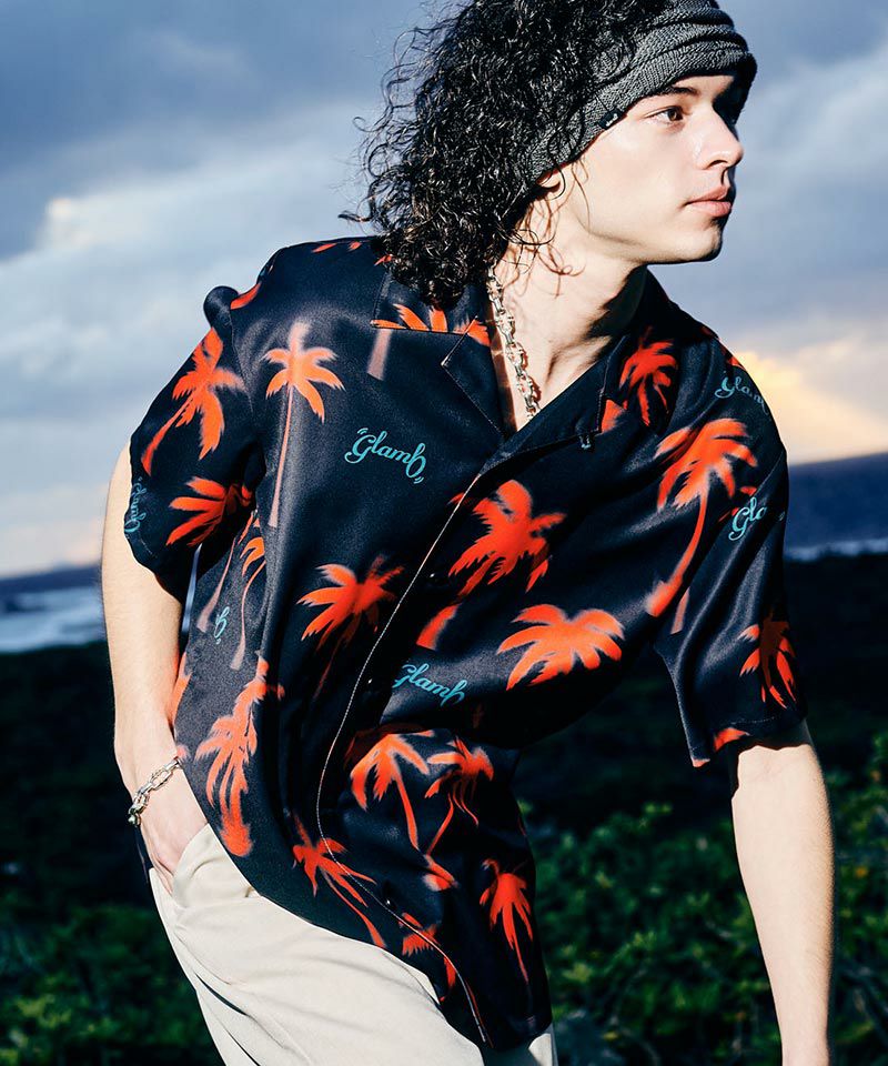 あろは glamb(グラム)】Palm Aloha Shirt パームアロハシャツ(GB0225-SH01