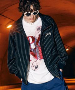 glamb(グラム)】【予約販売5月下旬～6月上旬入荷】Sparkle Stripe Track Jacket スパークルストライプトラックジャケット(GB0225-JKT01)  | CAMBIO カンビオ