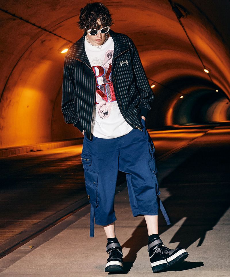 glamb(グラム)】Deformed Cropped Sarrouel Pants デフォーム
