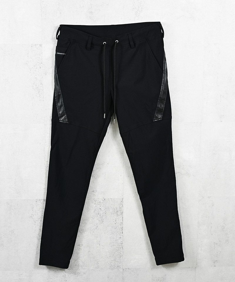 リサウンド　クロージング　ラインストレッチパンツ　ナイロン　L 黒　3 RESOUND CLOTHING(リサウンドクロージング)】Johnson LINE NYLON