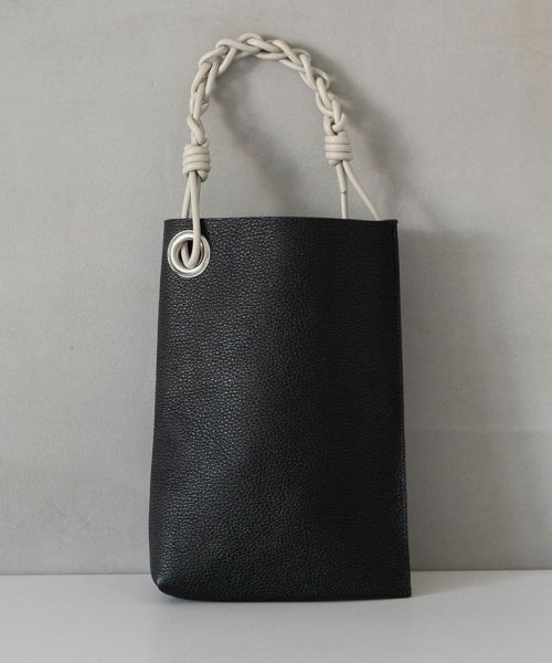 【SENTI(センティ)】【予約販売ご注文から1ヶ月後出荷】 SHRINK LEATHER CHAIN HANDLE MINI BAG シュリンクレザー チェーンハンドルミニバッグ(3037)