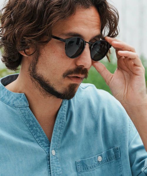 【CAMBIO(カンビオ)】Slightly Wide Boston Sunglasses サングラス(S220625cmb)