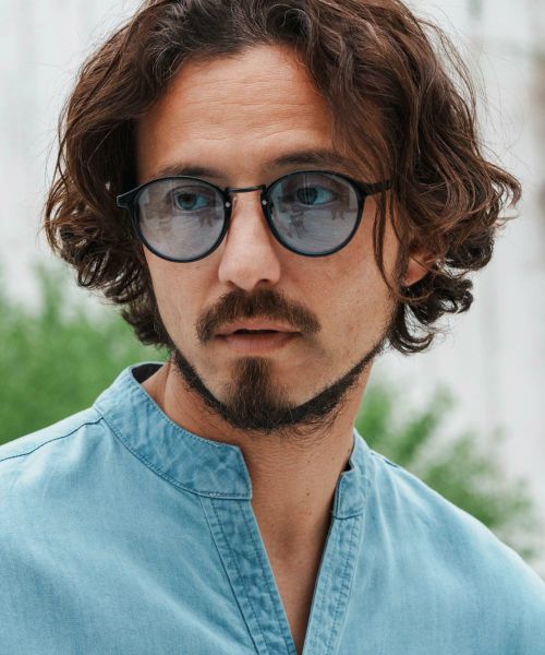 【CAMBIO(カンビオ)】Slightly Wide Boston Sunglasses サングラス(S220625cmb)