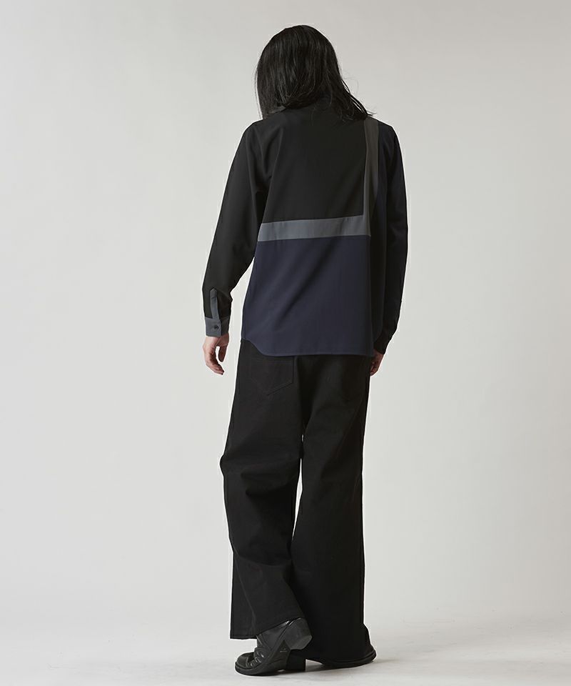 NO　ID　BLACK NO ID.(ノーアイディー)】ﾏﾙﾁｼｰﾑZIP BIG-T Tシャツ(456006-229T