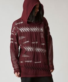 30%OFF【NO ID.(ノーアイディー)】ｼｱｰﾆｯﾄBIGﾊﾟｰｶ(456010-962K