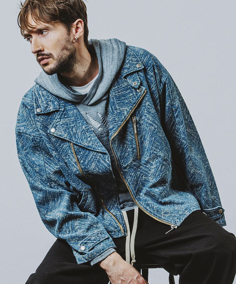NOID. デニムライダース 70%OFF【NO ID.(ノーアイディー)】ｼﾝｸﾞﾙﾗｲﾀﾞｰｽﾃﾞﾆﾑJKT