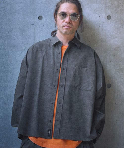 【ADAM PATEK(アダムパテック)】uneven dyeing shirt シャツ(AP2515002)