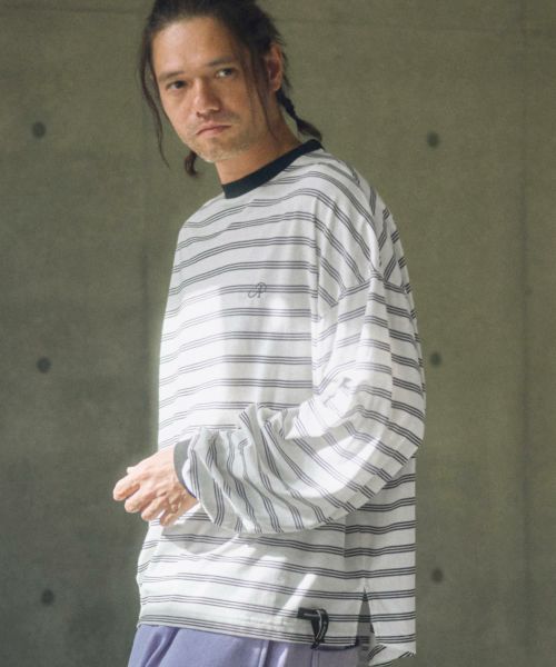 【ADAM PATEK(アダムパテック)】rounded border long sleeveT ロングスリーブTシャツ(AP2514010)