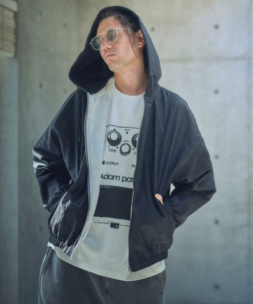 【ADAM PATEK(アダムパテック)】sheer mesh camouflage hooded blouson ブルゾン(AP2513033)