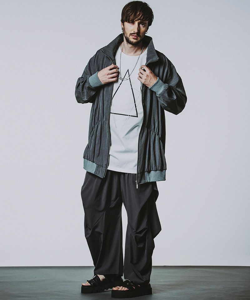 30%OFF【NO ID.(ノーアイディー)】 ｷﾞｬｻﾞｰﾄﾞﾚｰﾌﾟﾛﾝｸﾞﾄﾗｯｸJKT