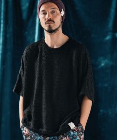 ANGENEHM(アンゲネーム)】Stripe melange jacquard knit-sew