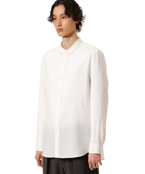 【ATTACHMENT(アタッチメント)】【予約販売10月入荷予定】PE CONPACT TWILL BAND COLLAR DRESS SHIRT バンドカラーシャツ(AS52-082)
