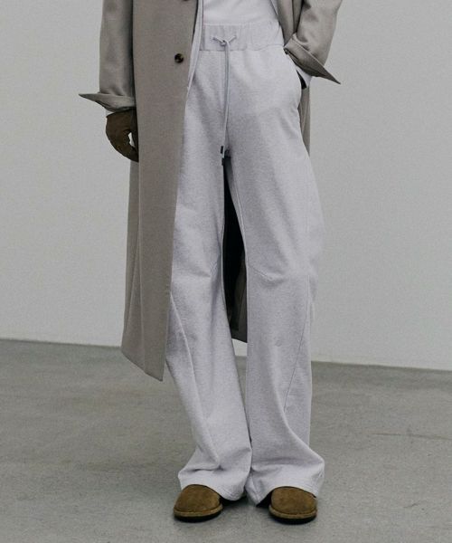 【ATTACHMENT(アタッチメント)】【予約販売10月入荷予定】CO STRECH TERRY 3D WIDE TROUSERS ワイドパンツ(AP52-053)