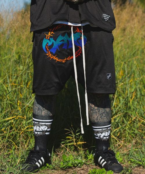 【MAYO(メイヨー)】MAYO THORNS EMBROIDERY GAME SHORTS ショートパンツ(25MY-GMPT001)