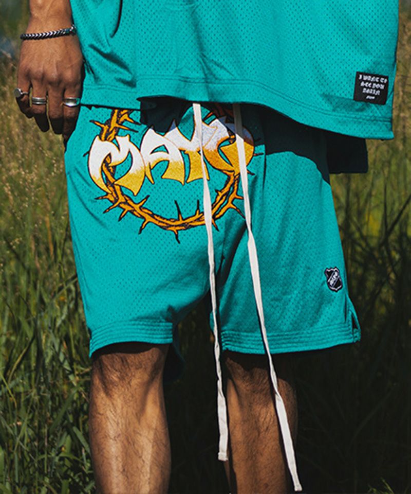MAYO(メイヨー)】MAYO THORNS EMBROIDERY GAME SHORTS ショートパンツ  