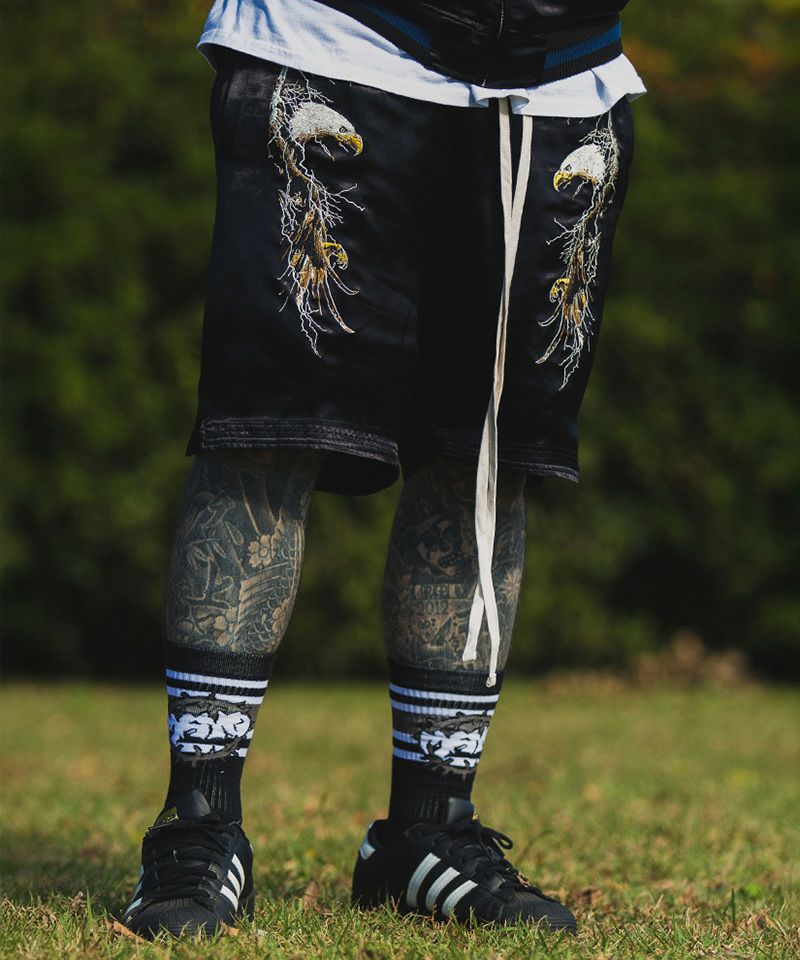 MAYO(メイヨー)】EAGLE さらし THUNDER EMBROIDERY SOUVENIR SHORTS  