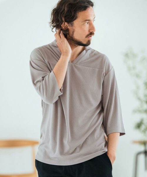 【Magine(マージン)】Deep Tuck Skipper Design Pullover ポロシャツ(MGN-252-016)