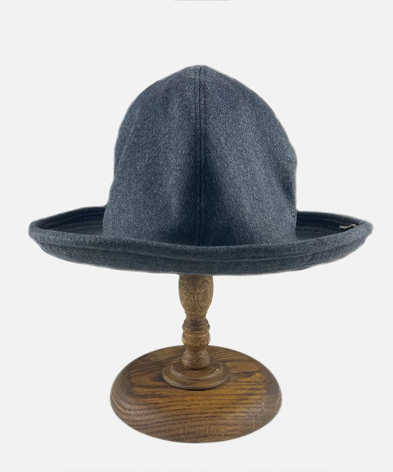 4Panel WoolMountain Hat 4パネル マウンテンハット htm253008 ブランド HUNTISM ハンティズム ハット メンズ レディース つば 広 つば広 無地 帽子 ワイヤー 入り おしゃれ 深め かわいい 可愛い ブラック 黒 グレー 日本製 国産 2025 秋 秋冬 冬 HUNTISM(ハンティズム)】4Panel Wool Mountain Hat マウンテンハット