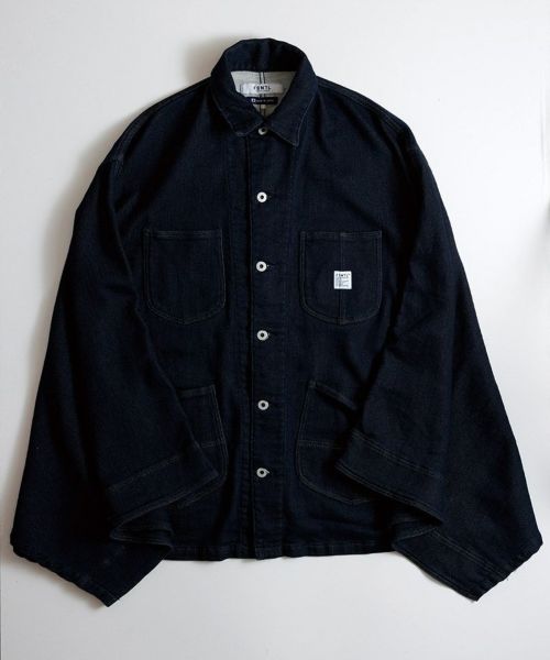 【FDMTL(ファンダメンタル)】【予約販売8月中旬～下旬入荷】 COVERALL CAPE RINSE カバーオールジャケット(FA25JK50R)