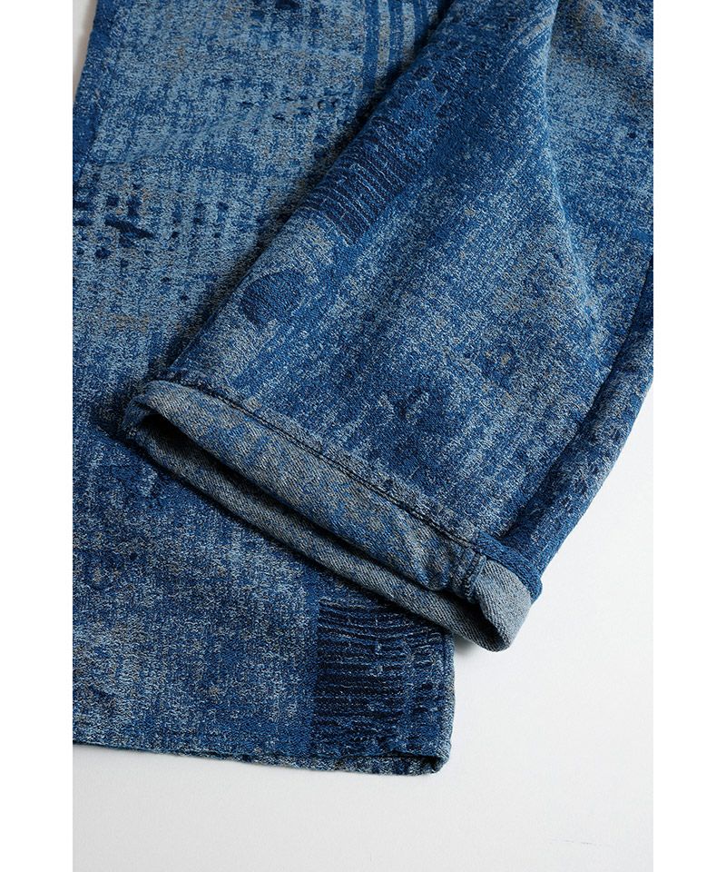 FDMTL(ファンダメンタル)】BORO JAQUARD WIDE PANTS RINSE ワイド