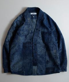 FDMTL(ファンダメンタル)】BORO JAQUARD HAORI SHIRT RINSE 羽織シャツ