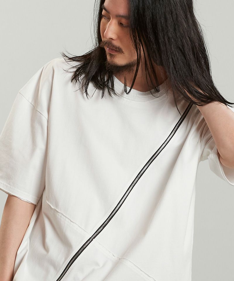30%OFF【NO ID.(ノーアイディー)】ﾏﾙﾁｼｰﾑZIP BIG-T Tシャツ(456006