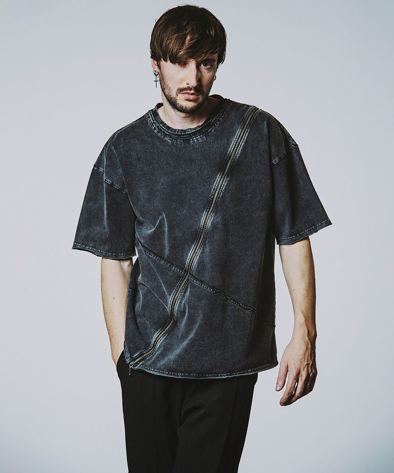【NOiD】Tシャツ XL NO ID.(ノーアイディー)】ﾏﾙﾁｼｰﾑZIP BIG-T Tシャツ(456006-229T