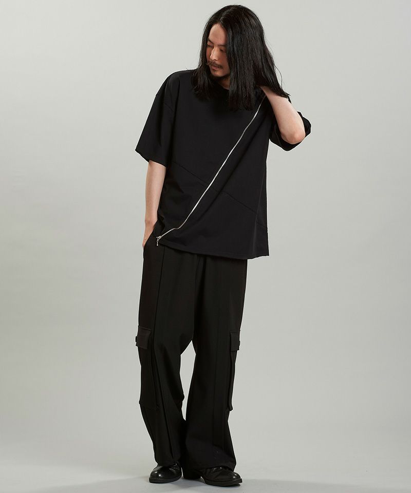 NO ID.(ノーアイディー)】ﾏﾙﾁｼｰﾑZIP BIG-T Tシャツ(456006-229T