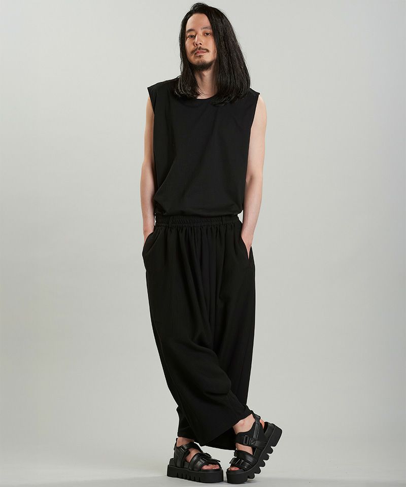 【SALE!】NOID. ノーアイディー　ワイドパンツ　サルエルブラック　2 20%OFF【NO ID.(ノーアイディー)】ｼｭﾘﾝｸｻﾙｴﾙﾄﾗｳｻﾞｰｽﾞ パンツ