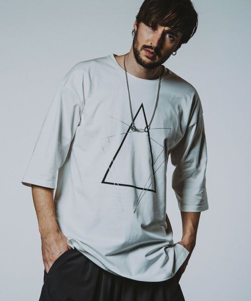30%OFF【NO ID.(ノーアイディー)】ｼﾞｵﾒﾄﾘｯｸﾌﾟﾘﾝﾄBIG-T Tシャツ(456006-230T)