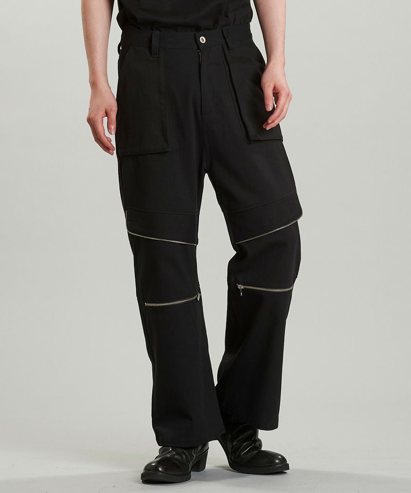 moppyです。 30%OFF【NO ID.(ノーアイディー)】ﾌﾗｯﾌﾟZIPﾜｲﾄﾞﾊﾟﾝﾂ(856006-205P