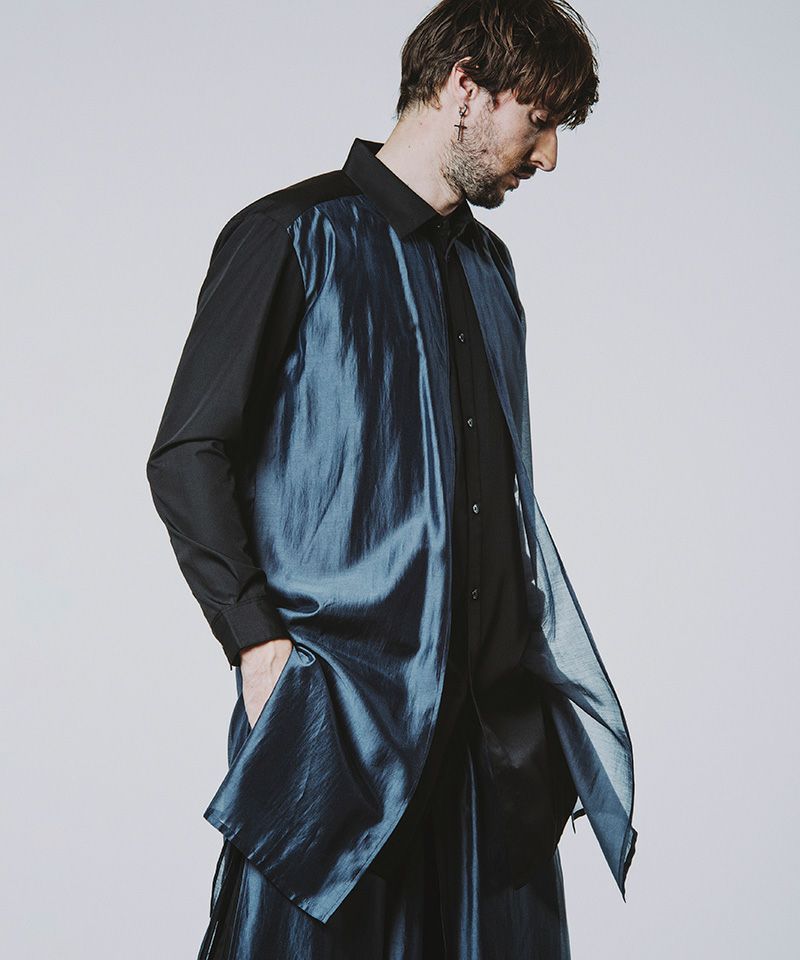 30%OFF【NO ID.(ノーアイディー)】ｼｱｰﾚｲﾔｰﾄﾞﾛﾝｸﾞSH シャツ(456006-216S