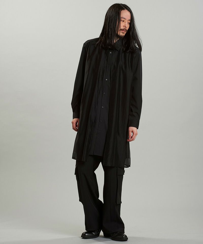 30%OFF【NO ID.(ノーアイディー)】ｼｱｰﾚｲﾔｰﾄﾞﾛﾝｸﾞSH シャツ(456006-216S