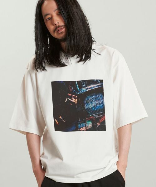 30%OFF【NO ID.(ノーアイディー)】BlightedﾌﾟﾘﾝﾄT Tシャツ(856006-031T)