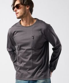 wjk】【予約販売8月中旬～下旬入荷】zip-pocket L-S ロンT(7218