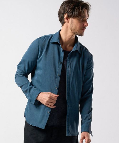 【wjk】【予約販売7月中旬～下旬入荷】piece-dyed function regular shirt シャツ(4897 pe38g)