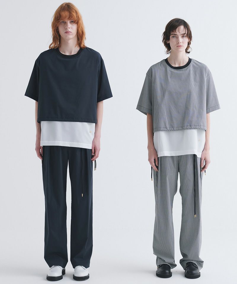 30%OFF【CULLNI(クルニ)】Sheer Check Cloth Layered Hem