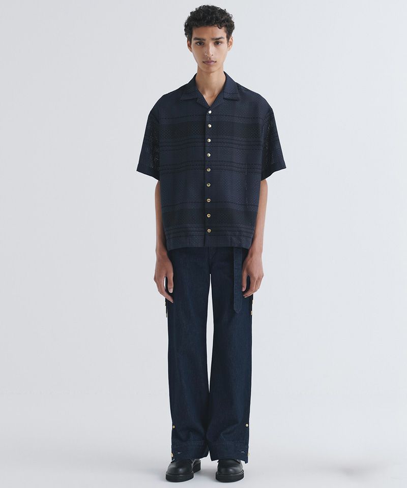 30%OFF【CULLNI(クルニ)】Sheer Tile Check Drawstring Open