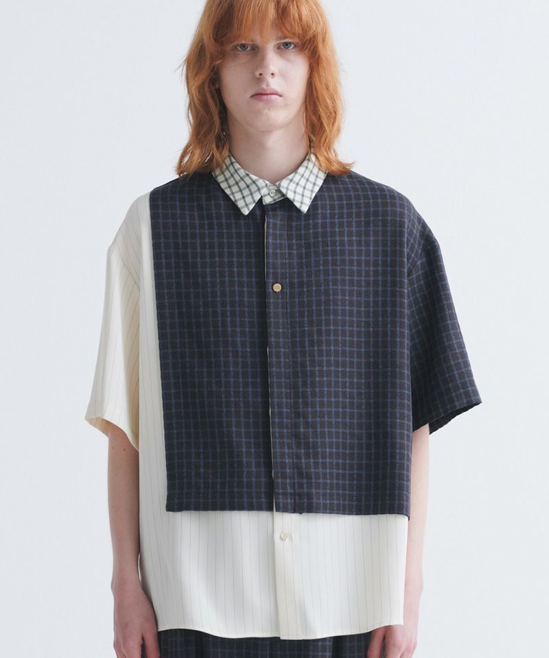50%OFF【CULLNI(クルニ)】Check Asymmetrical Stripe Short