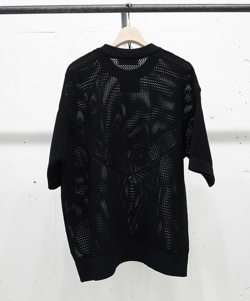 30%OFF【CULLNI(クルニ)】Bi Color Mesh Knit Short Sleeve