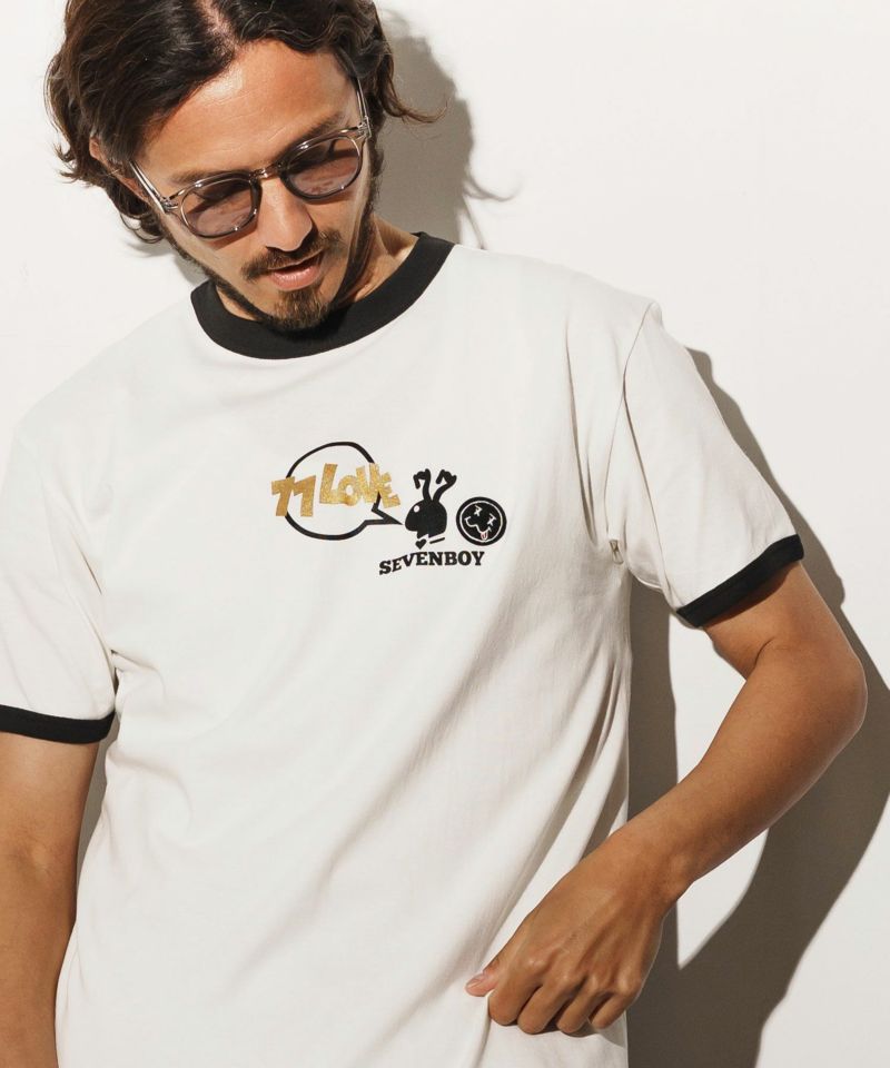 Tシャツ seventy seven(セブンティセブン)】middle onz S-S ringer t-shirts